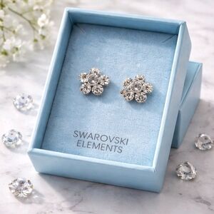 Swarovski Elements Crystal Flower Earrings